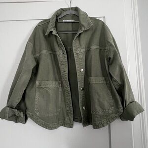 Zara Oversized Denim Jacket Size S